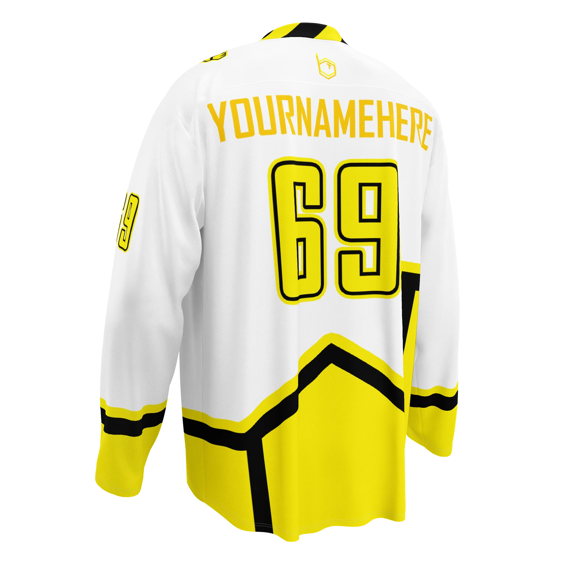 B-Team Sting Jersey - White And Yellow - YourNameHere product image (2)