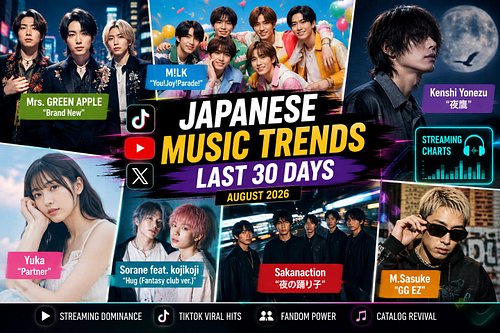 Japanese Music Trends (Last 30 Days) — August 2026

#JMusic #JapanCharts #MusicTrends Overview of the Last 30 Days Japanese m...
