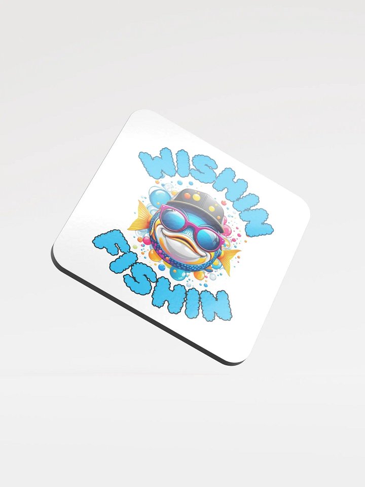 Wishin Fishin Glossed Cork Coaster product image (2)