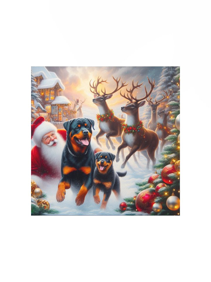 Santa's Rottweiler Wonderland Poster product image (3)