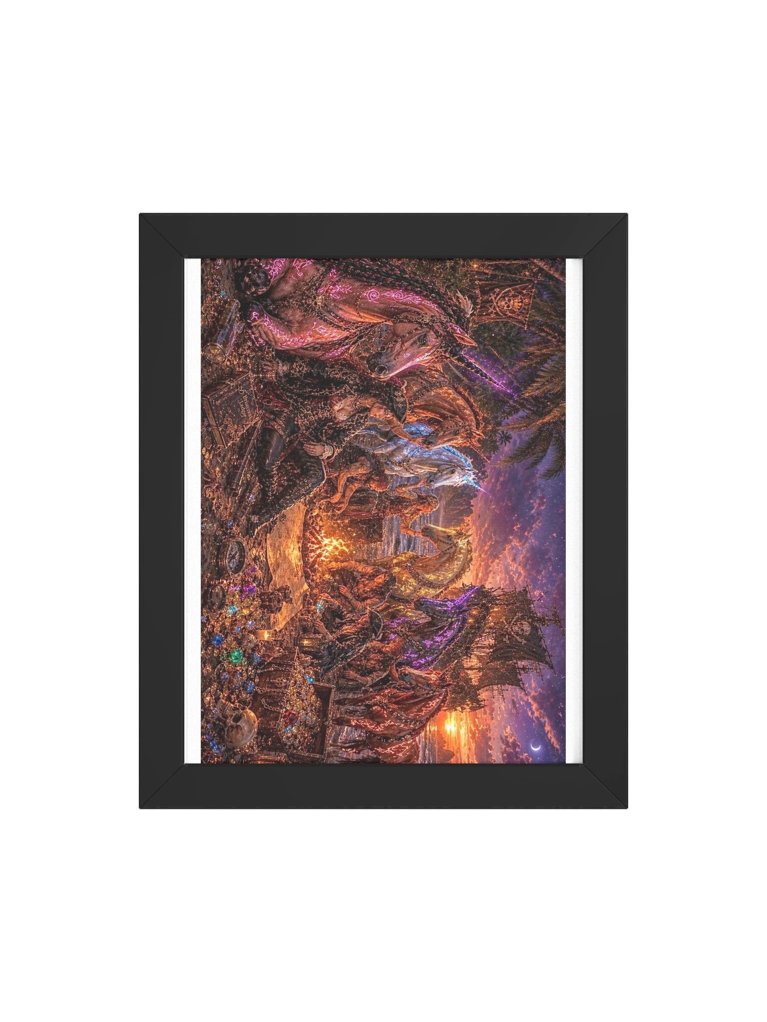 Pirate Unicorns - Campfire Treasure Framed Poster product image (10)