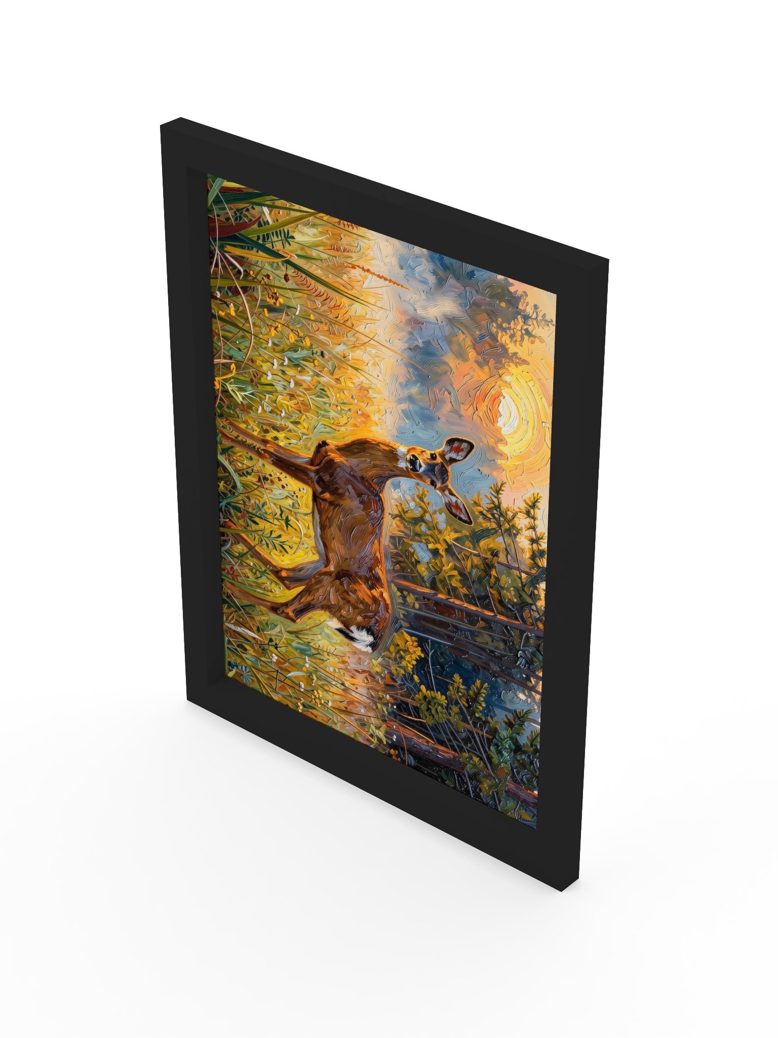 Deer in the Morning Mist Framed Print product image (19)