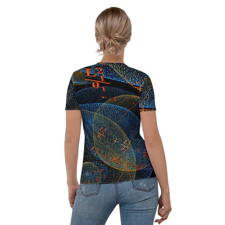 Poinsot's Pixel Spaceship 1 - Physics of the Gyroscope Women's Crew Neck T-Shirt product image (2)