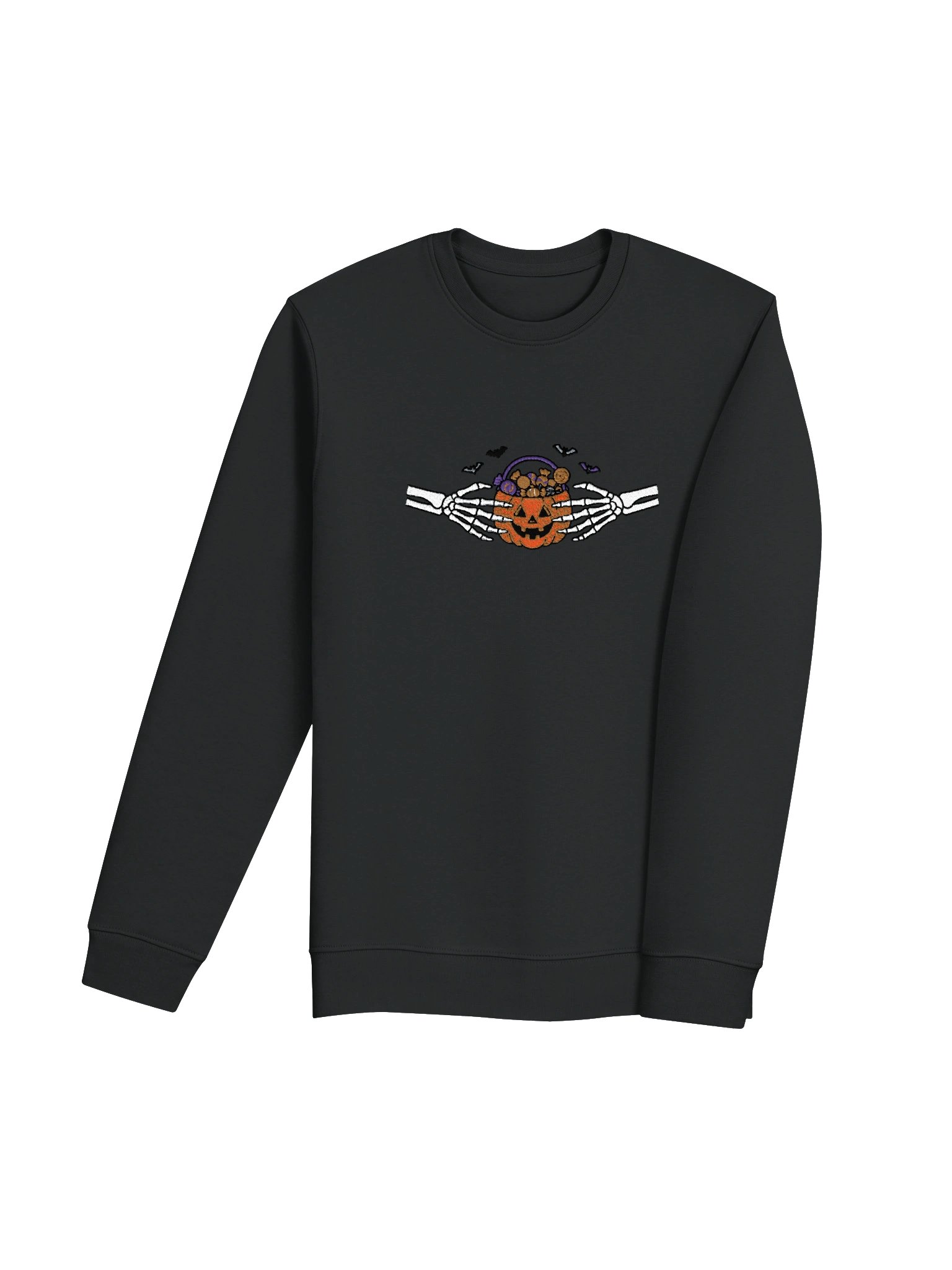 MINAY Originals | Halloween Edition Embroidered Skeleton & Pumpkin Unisex Sweatshirt product image (12)