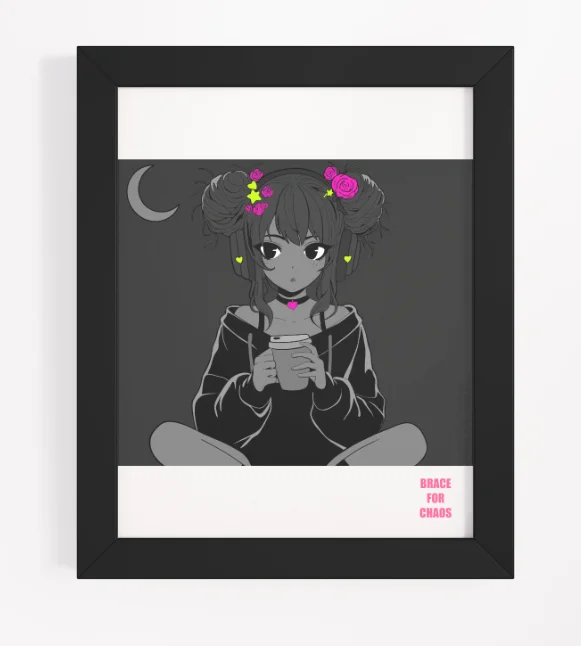 Esther: Space Bun Coffee Anime Girl Original By Brace4Chaos product image (1)