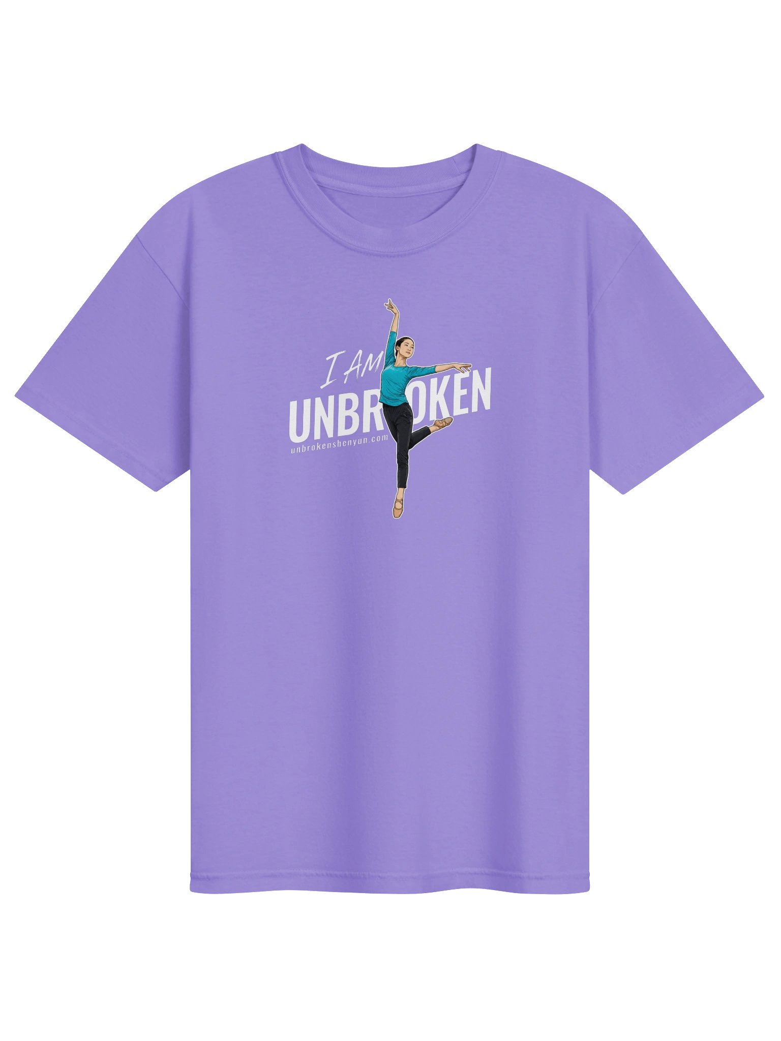 UNBROKEN Female Dancer Cotton Tshirt (Purple or Grey) product image (1)