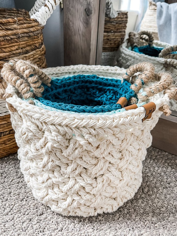 Celtic Weave Nesting Baskets Crochet Pattern product image (1)