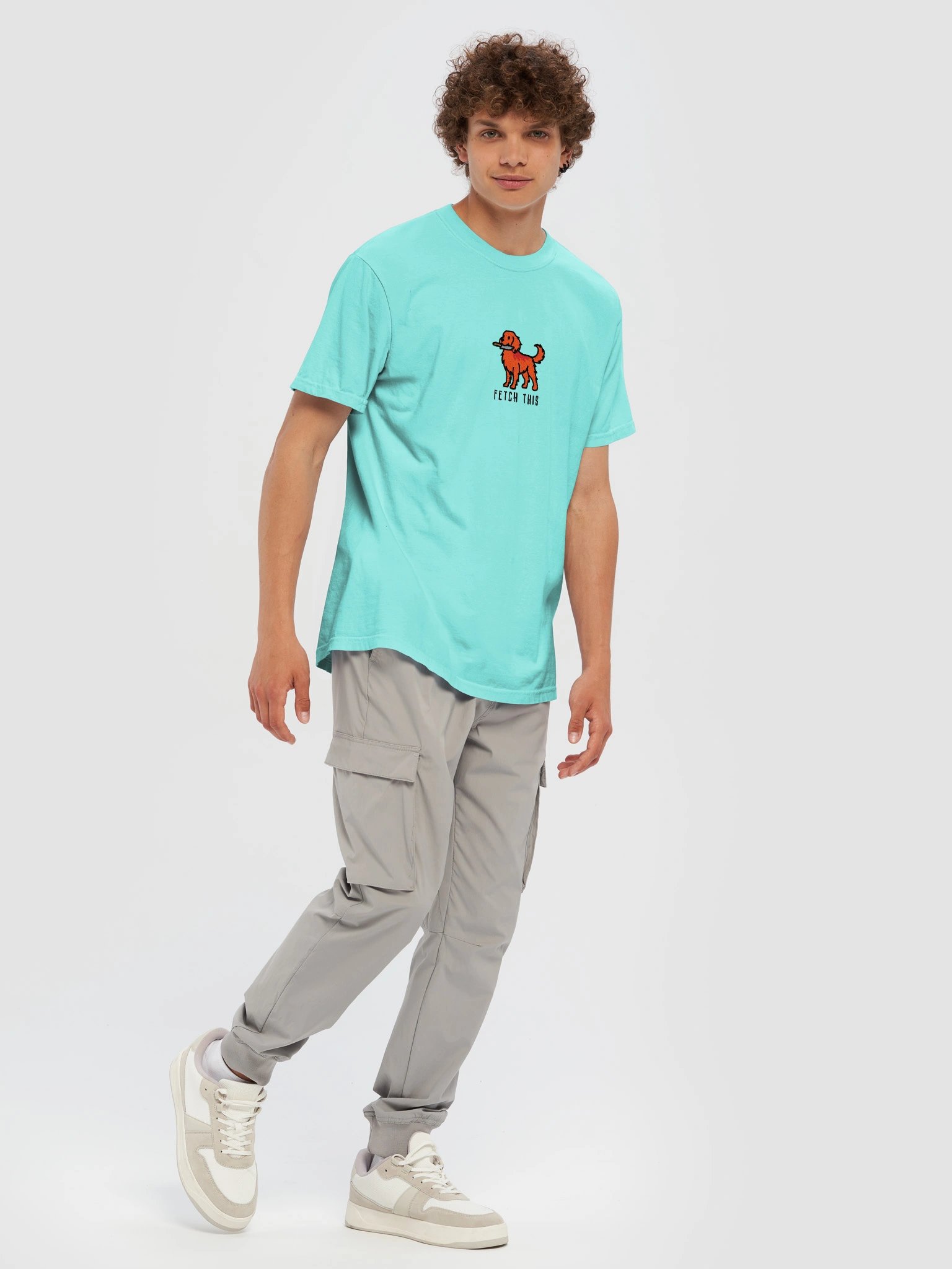Fetch This Funny Chibi-Style Embroidered T-Shirt for Golden Retriever(Red) Owners product image (97)