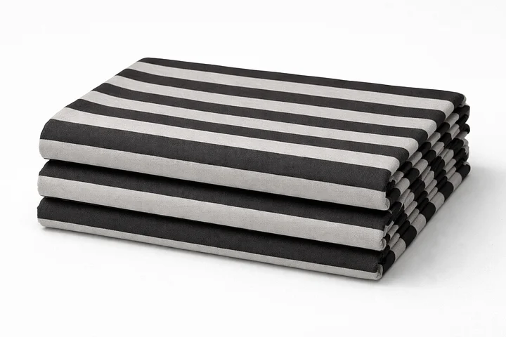 Black & Gray Stripe DBP Fabric product image (1)