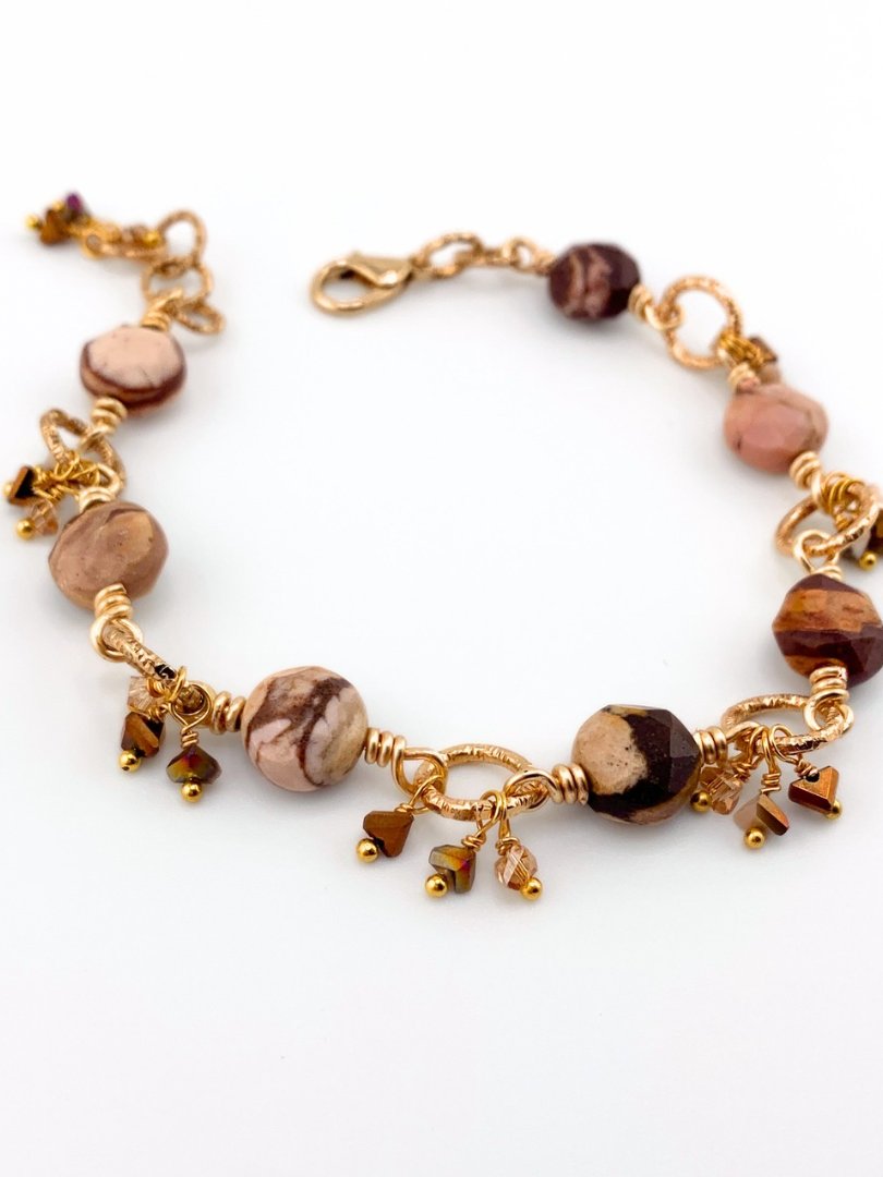 Zebra Jasper Beaded Pendant Necklace Set product image (7)