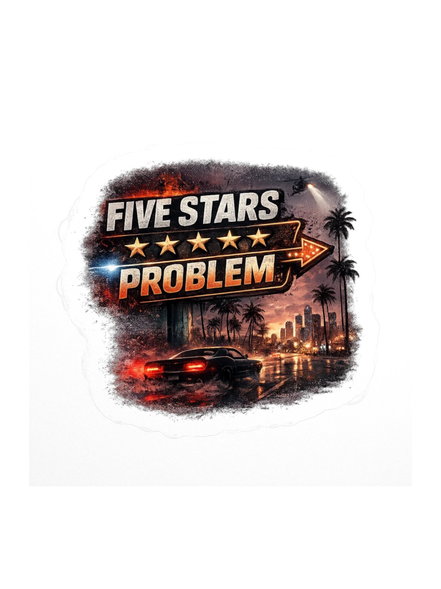 Five Stars Problem Sticker product image (1)