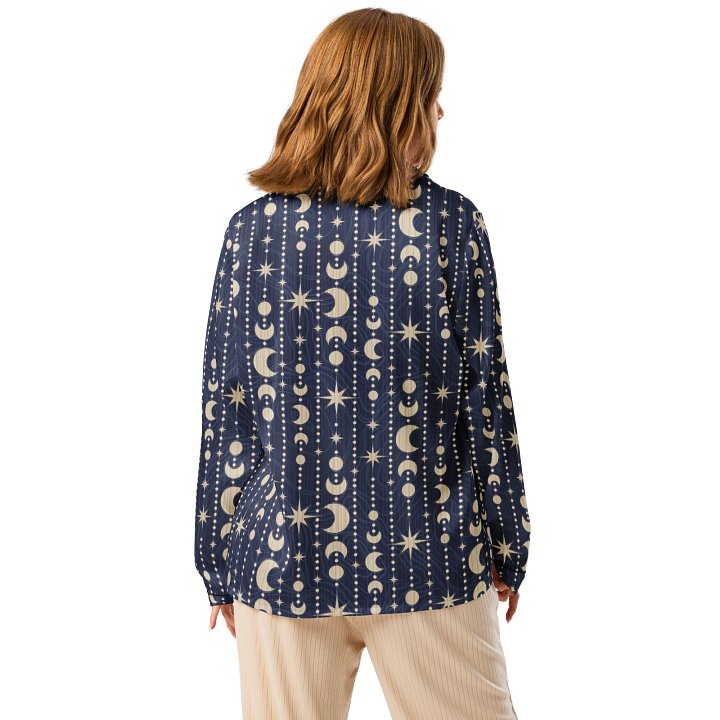 Celestial Dreams - Stars and Moons Women's Pajama Shirt product image (2)