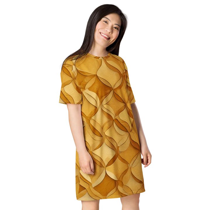 Honeycomb Symmetry T Shirt Dress product image (1)
