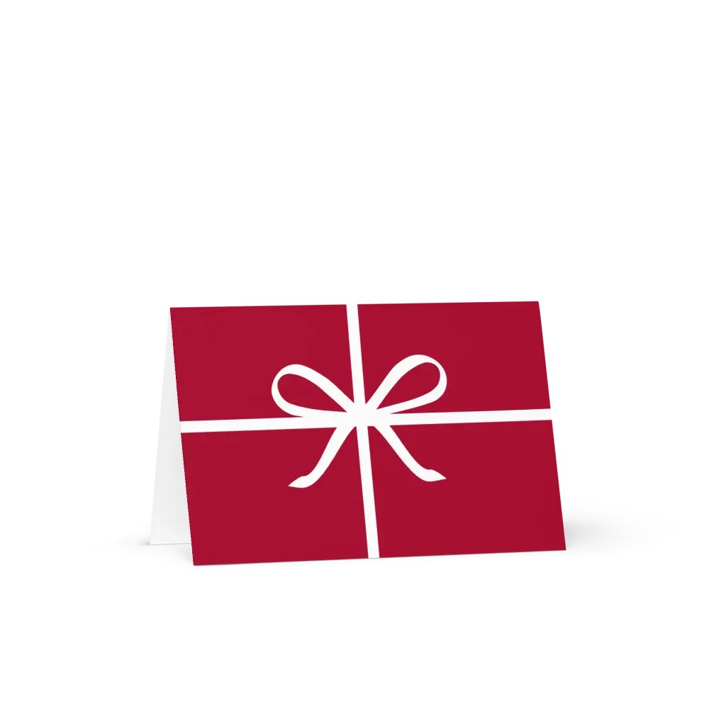 Holiday Gift Ribbon Bow Greeting Card product image (1)