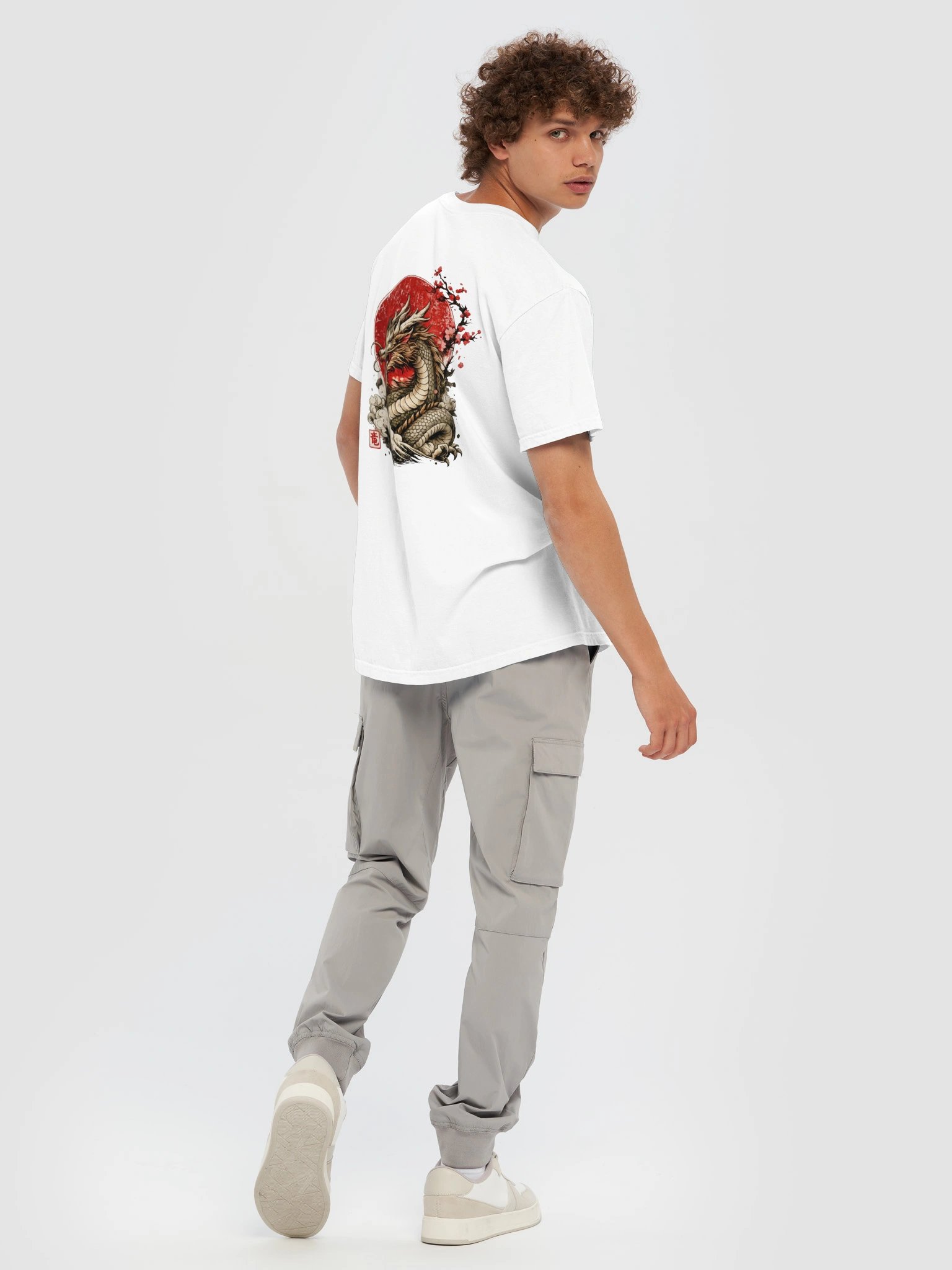 Dragon Sunset Tee — Japanese Kanji Dragon Graphic T-Shirt product image (5)