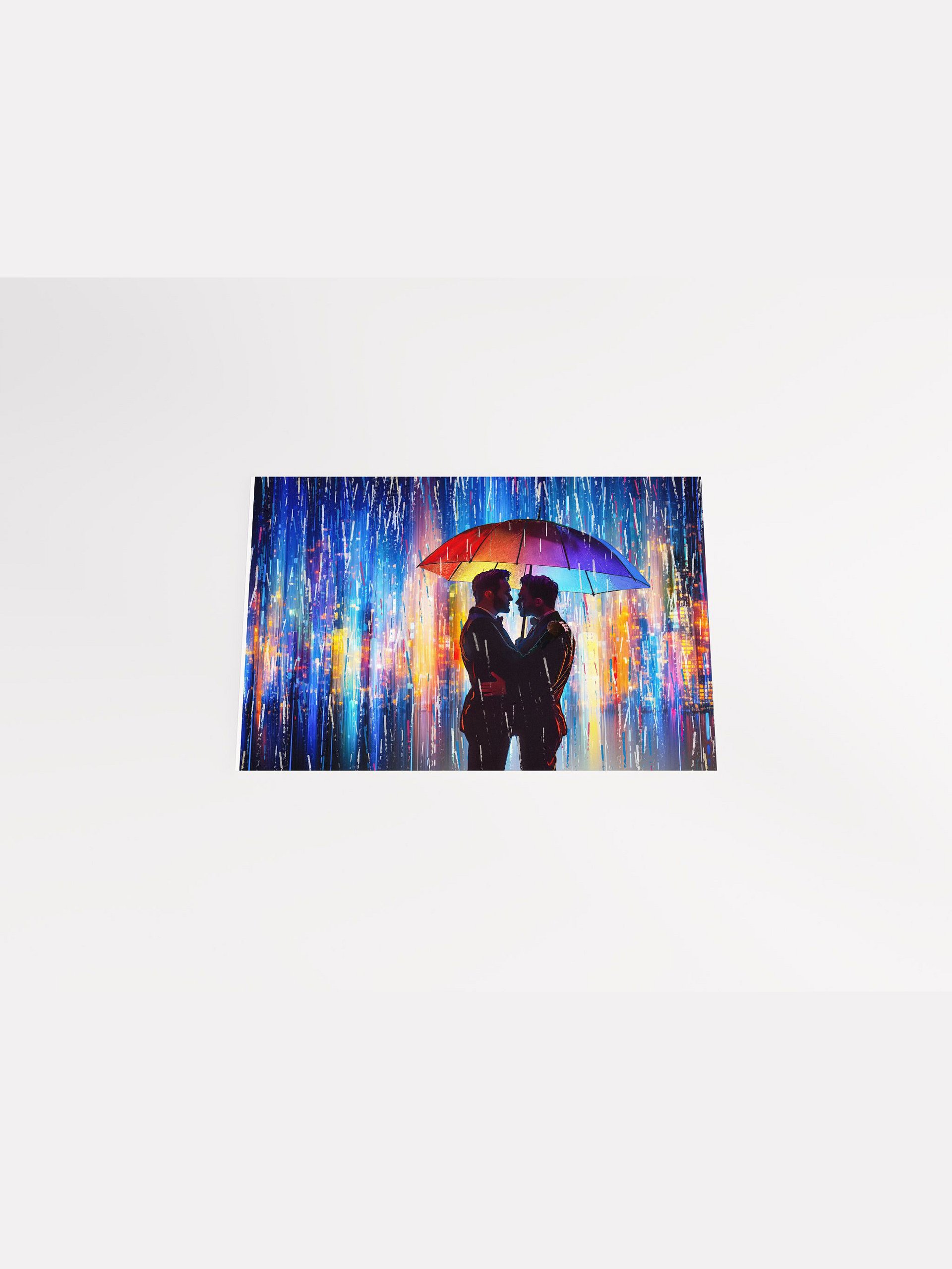 City Serenade - Love in the Rain Studio Art Print product image (4)