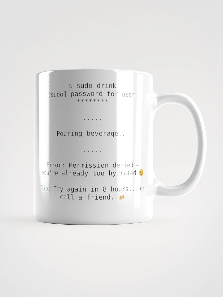 White Mug - sudo drink product image (1)