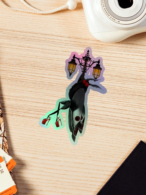 Midnight Ballerina Mothman Holographic Sticker product image (1)