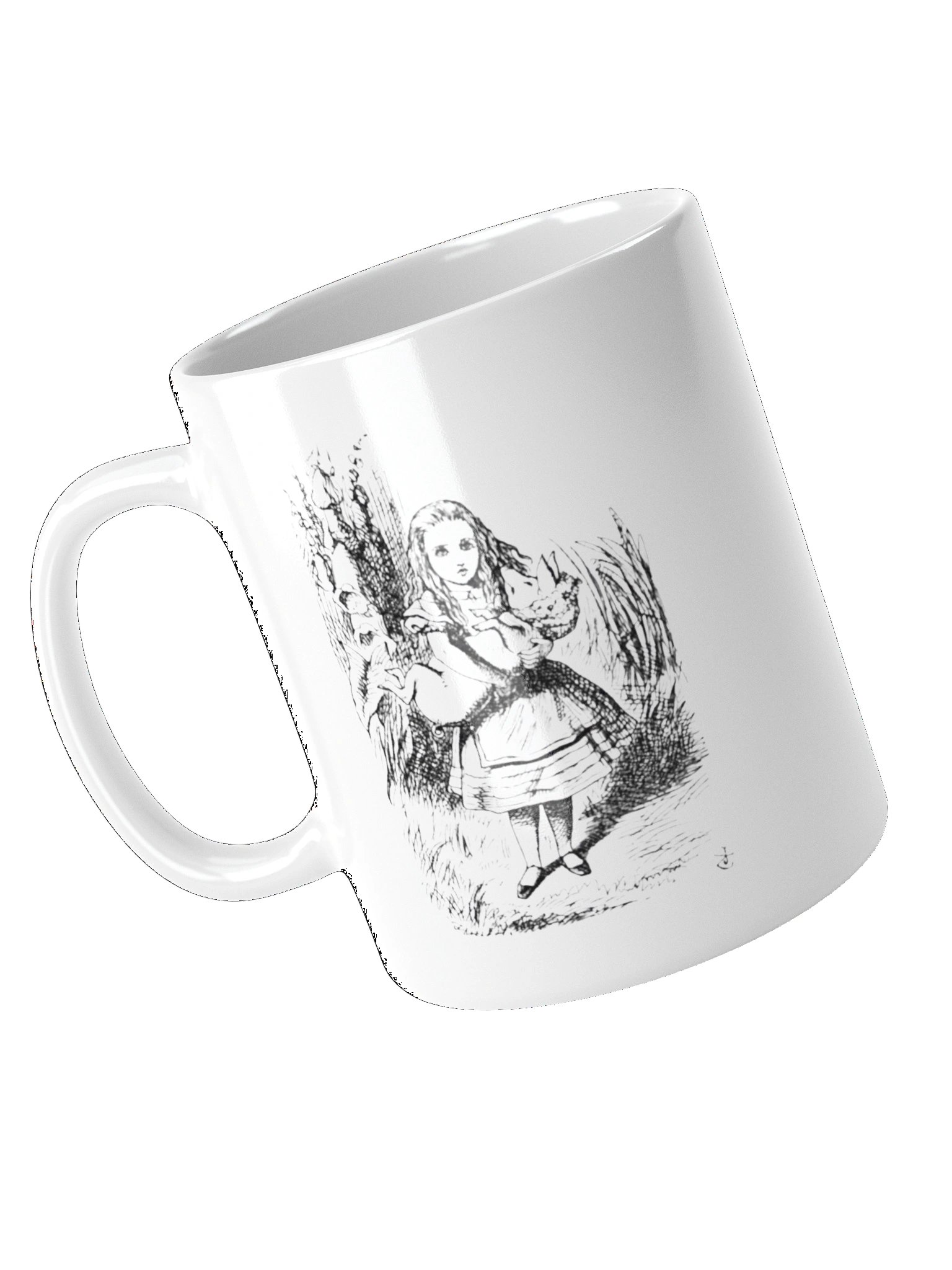 Pig & Pepper, Glossy White Mug, Alice's Adventures in Wonderland, Chapter 6 product image (5)