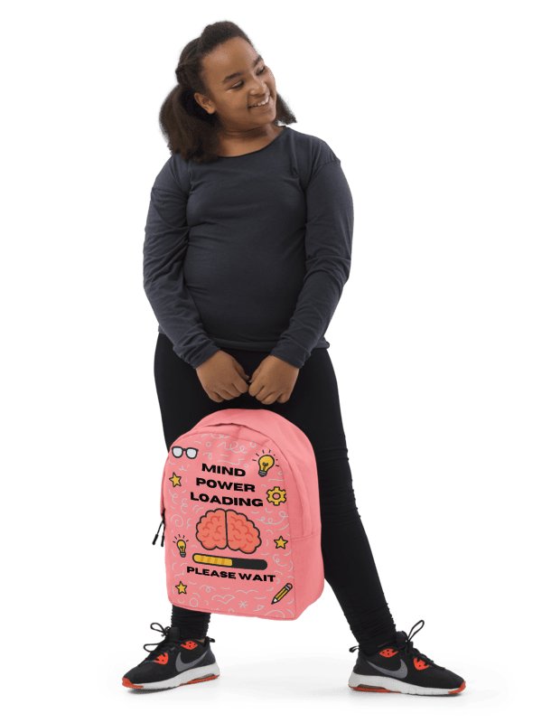 Mind Power Loading… Please Wait Backpack (Tropical Pink) product image (2)