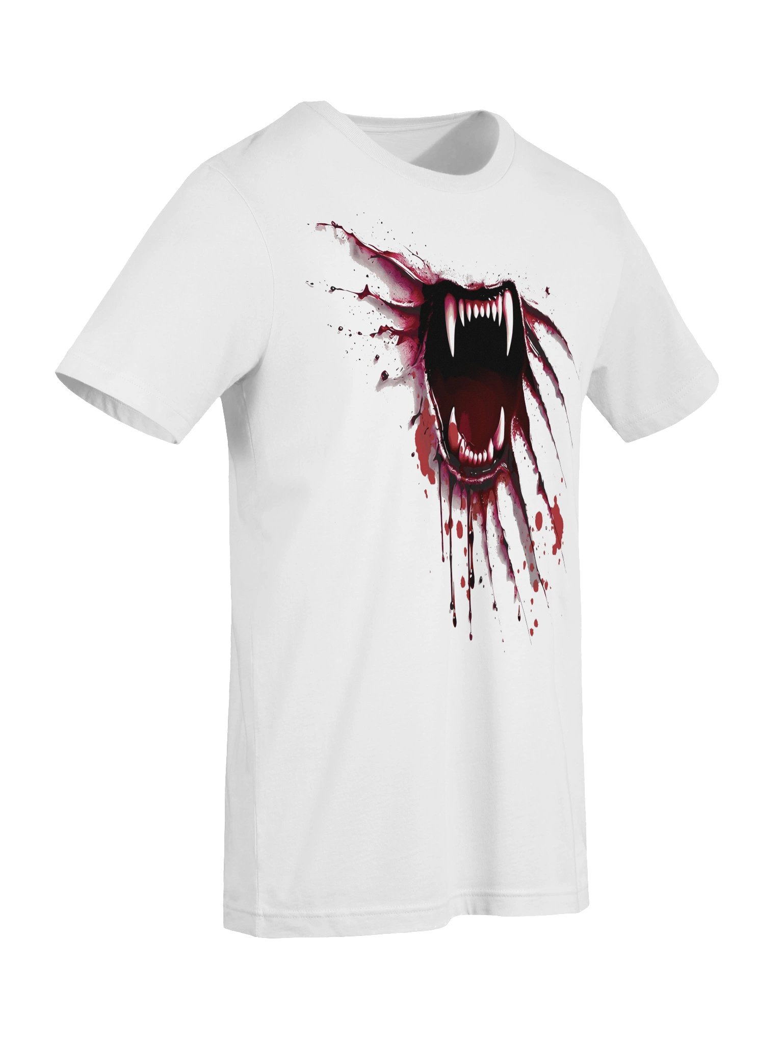 Vampire Fangs Shirt Halloween Horror Blood Splatter product image (5)