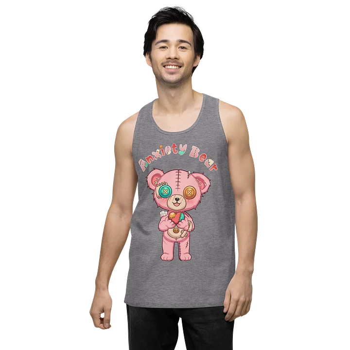 Anxiety Bear Heart Men's Tank Top product image (35)