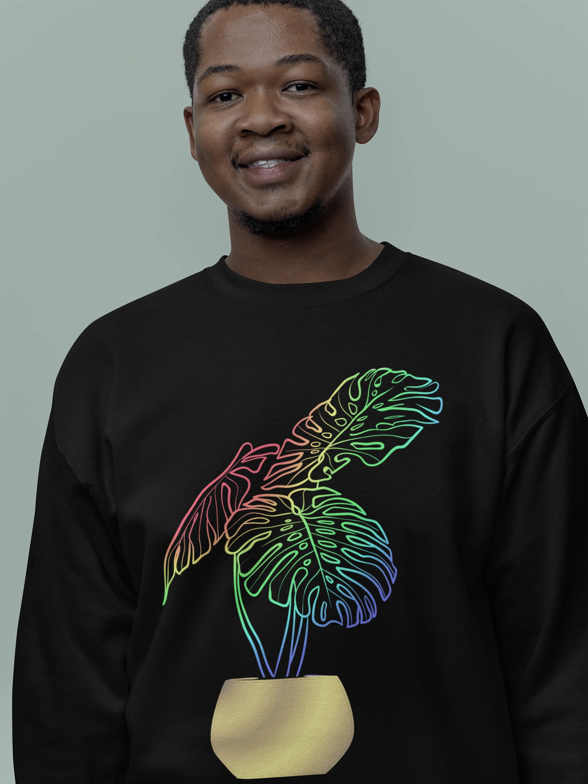 Rainbow Monstera Sweatshirt product image (8)