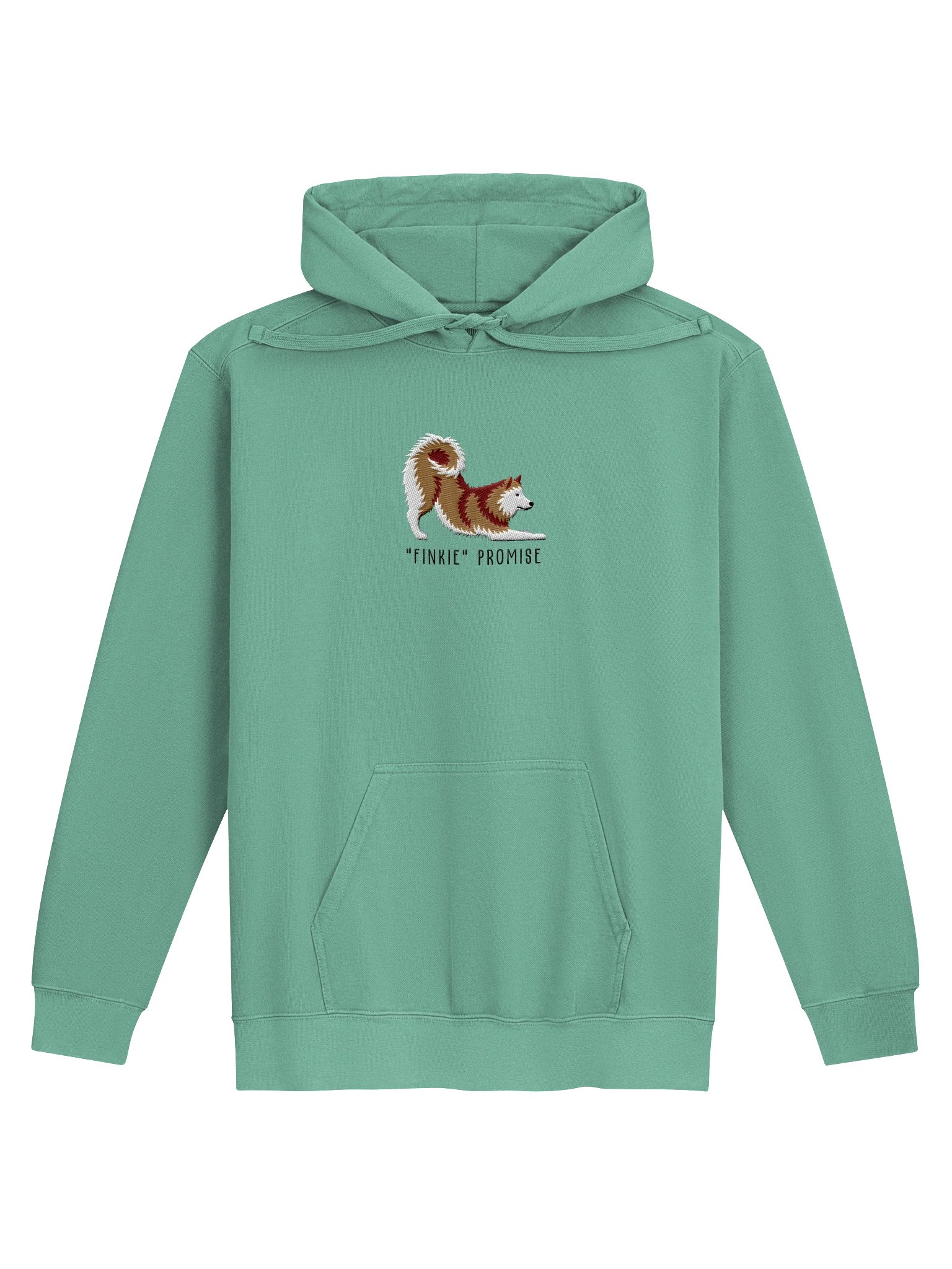 Finkie Promise Premium Hoodie (Embroidered) of a Finnish Spitz(Gold) product image (13)