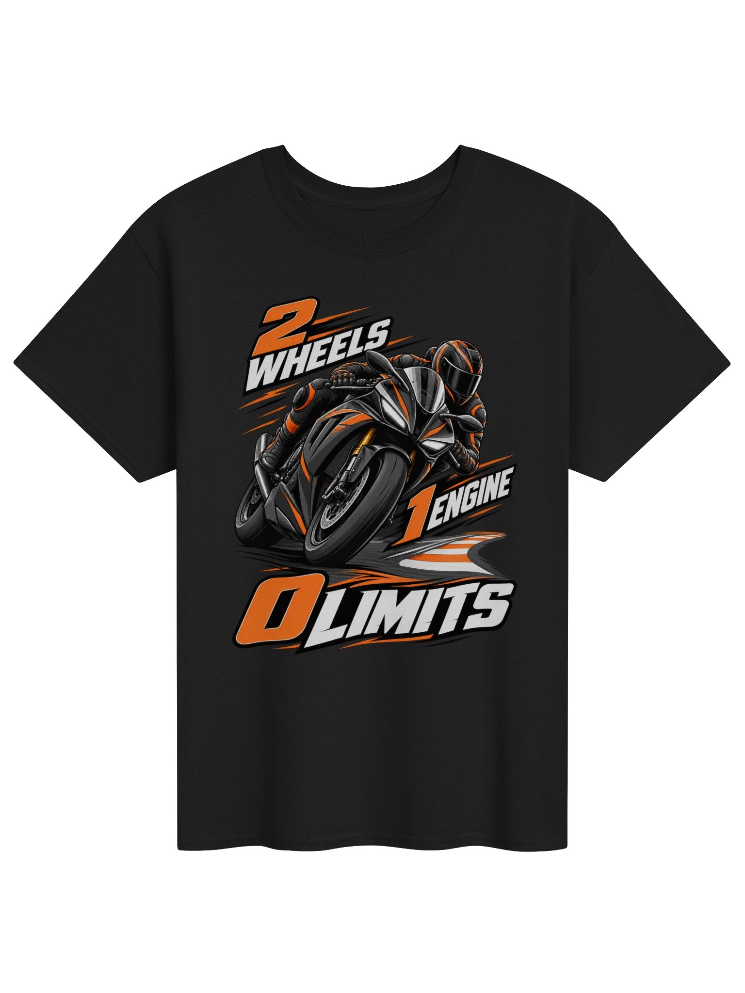 2 Wheels 1 Engine 0 Limits Sport Bike T-Shirt product image (1)