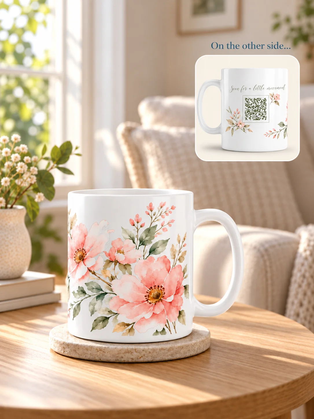 Let’s Move a Little Mug | Watercolor Floral product image (1)