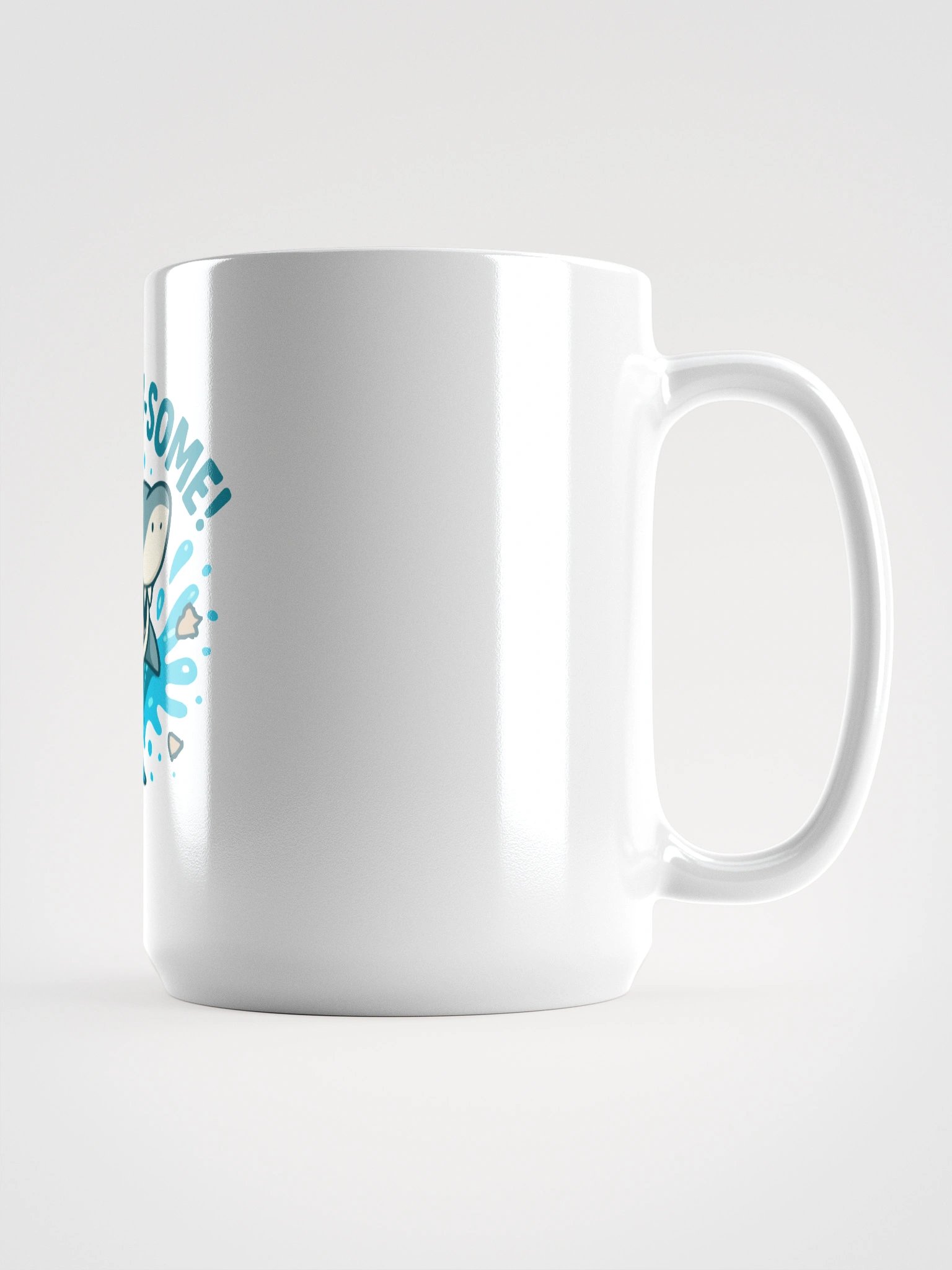 Jaw-some Shark White Glossy Mug product image (2)