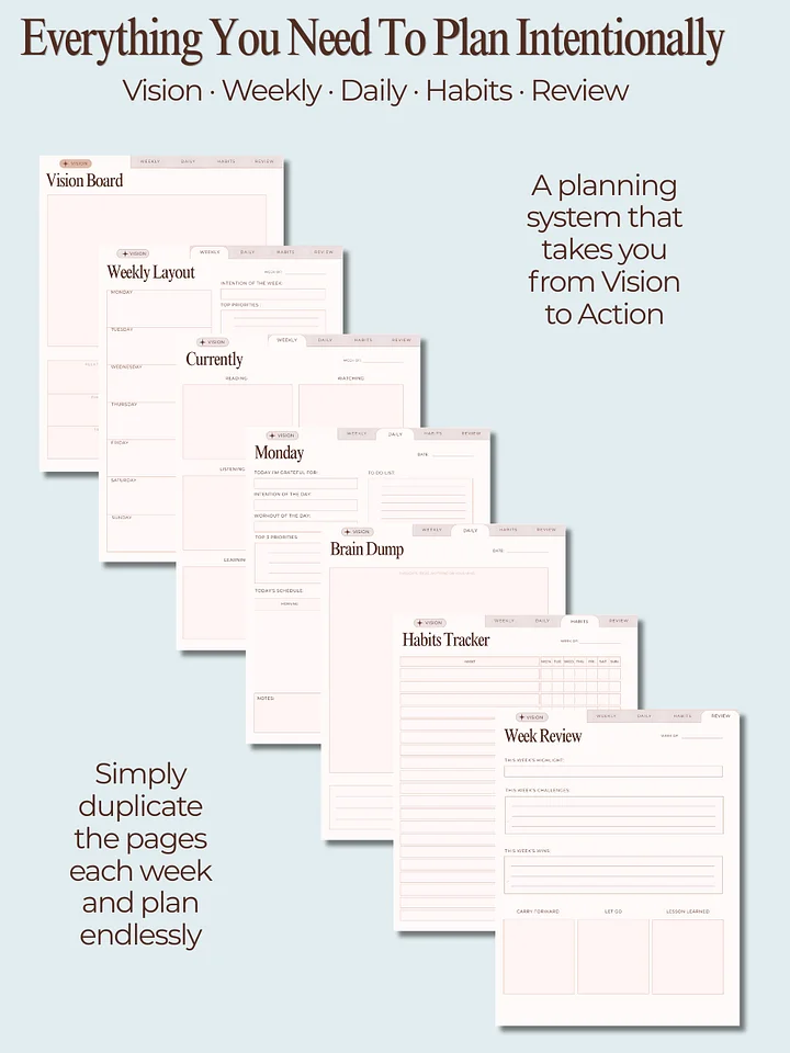 The Intentional Week Planner product image (2)