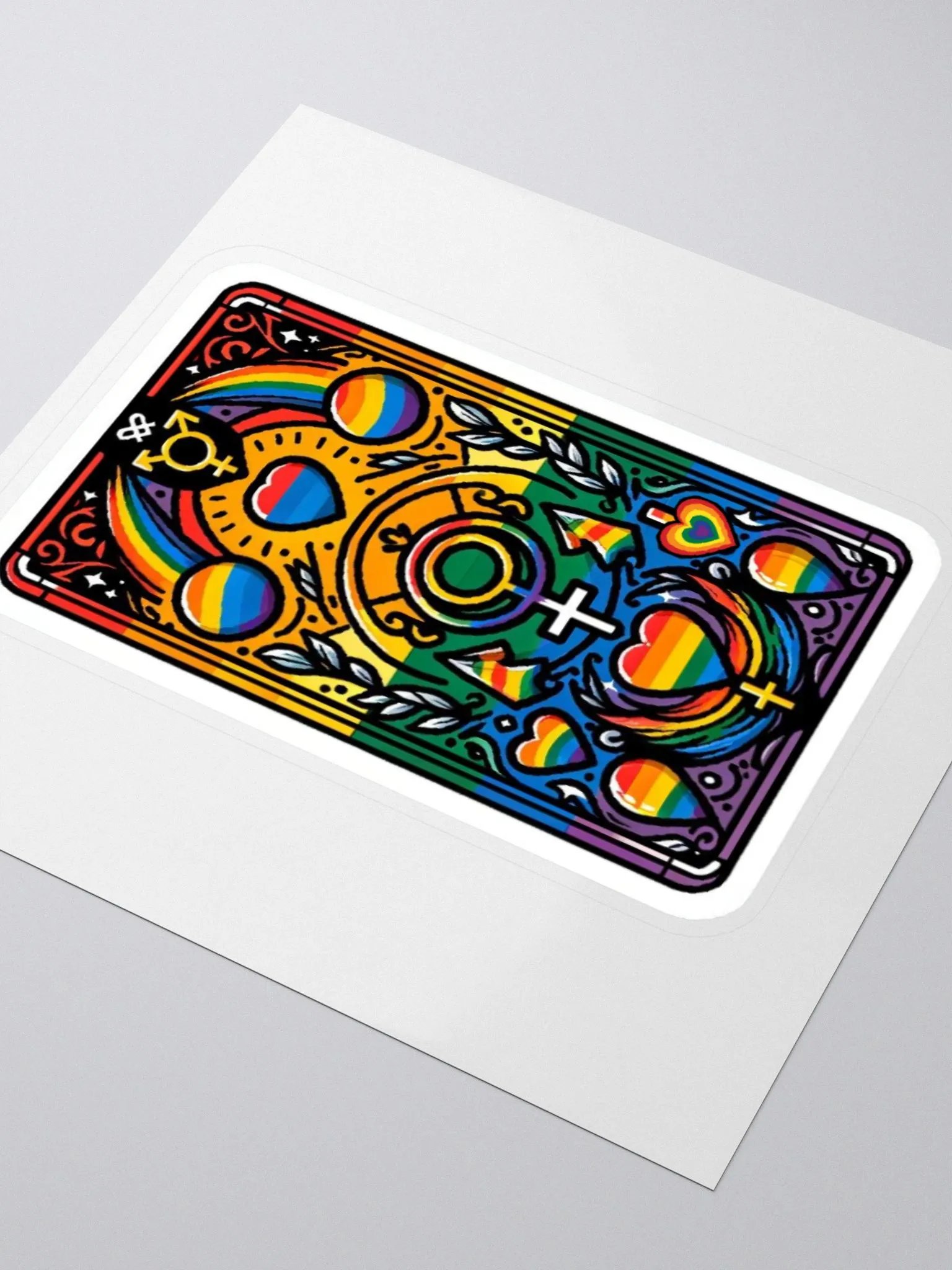 LGBTQIA+ Tarot Card Sticker-Tarot Sticker-Rainbow Style product image (8)
