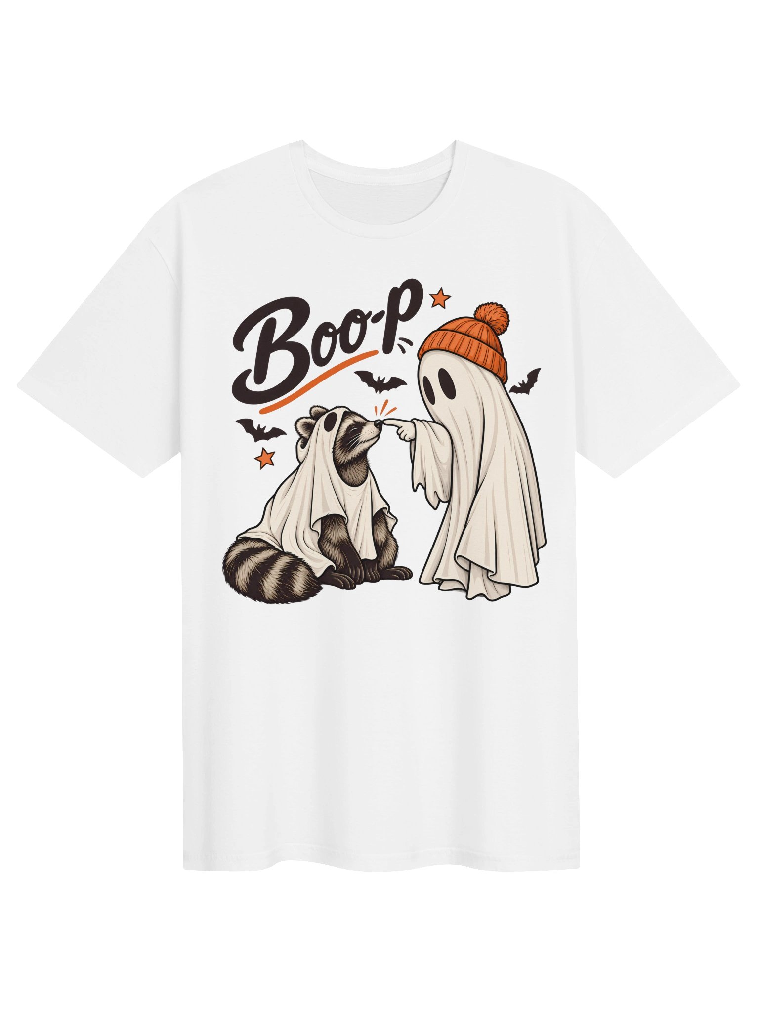 Boop Ghost Raccoon Halloween Tee product image (1)