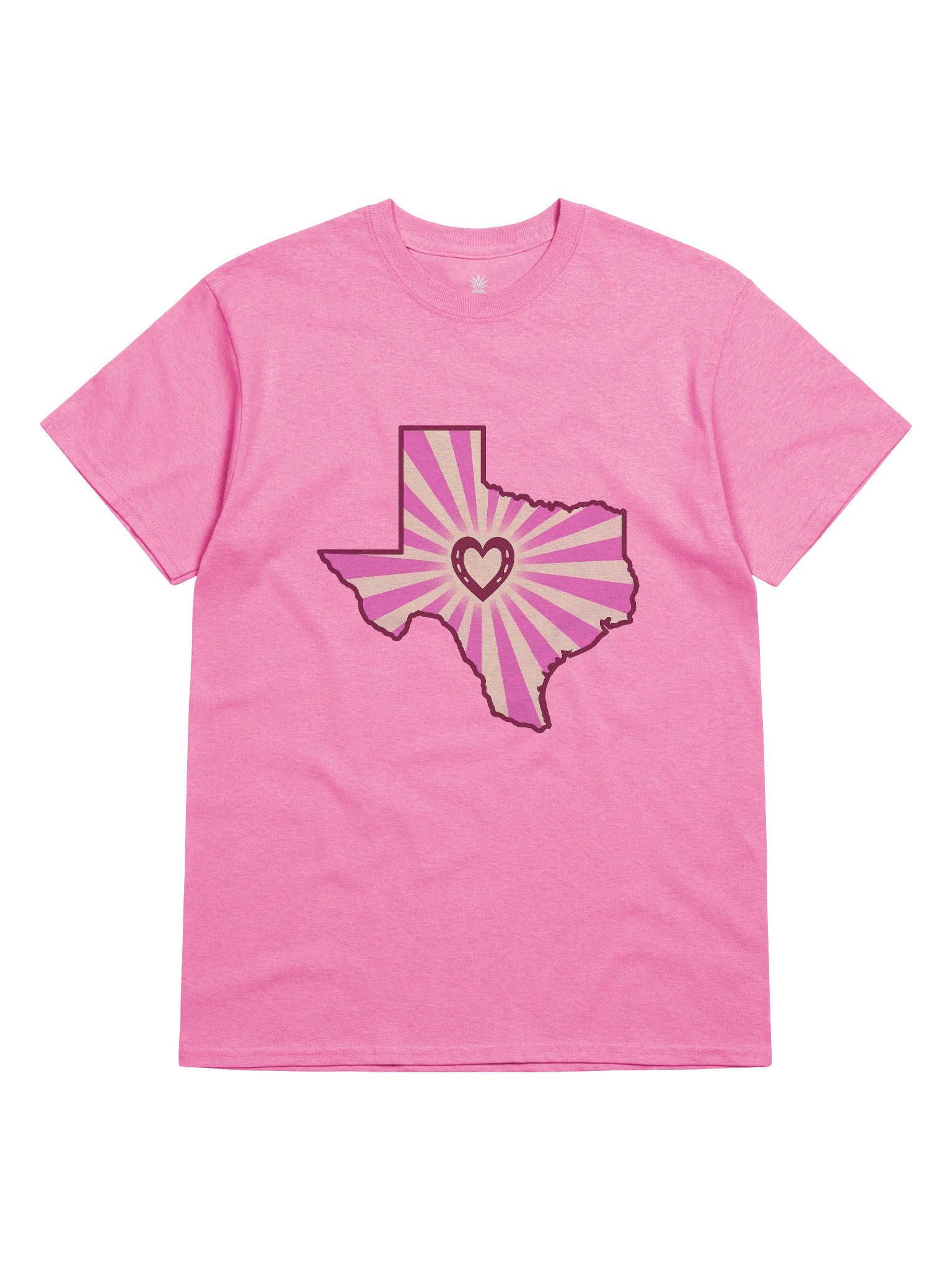 Love Texas State Shaped Outline Boxy Fit Unisex T-Shirt product image (101)
