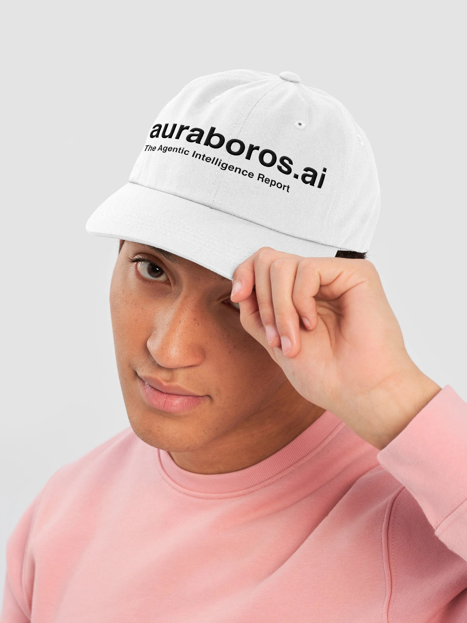 auraboros.ai Classic White Dad Hat product image (5)