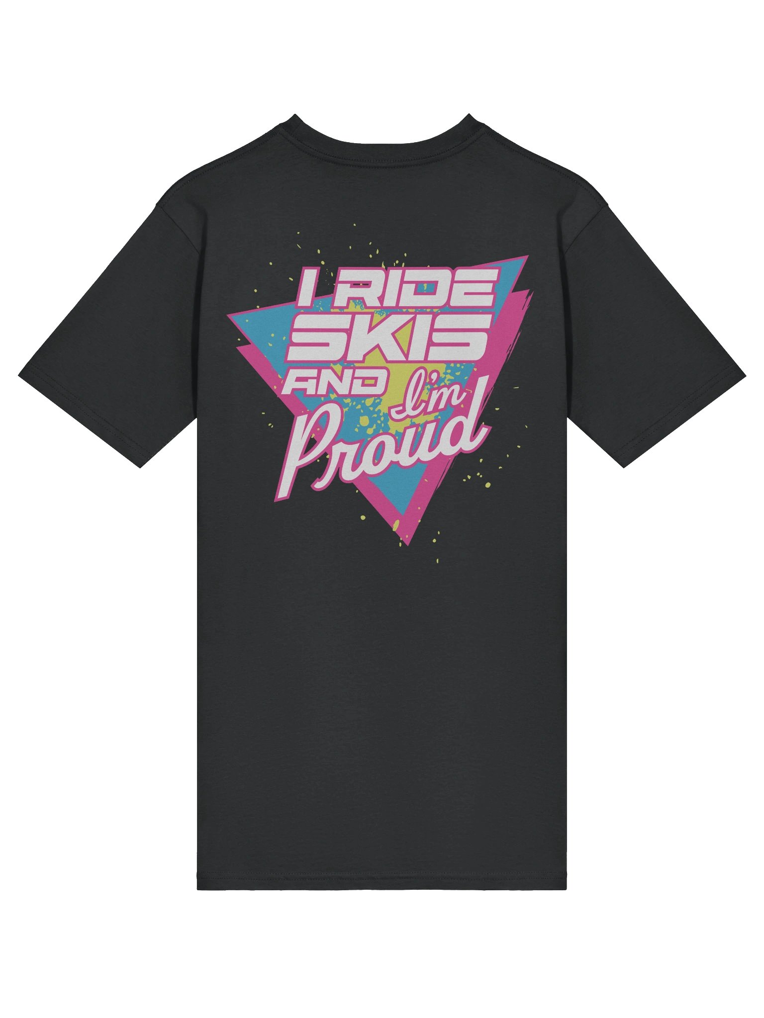 "I Ride Skis and I'm Proud" Black Tee product image (4)