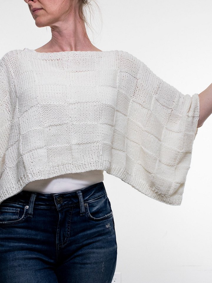 How to Knit a Seamless(ish) Quilt Poncho - Gentle Breeze product image (2)