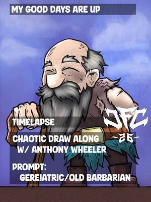 Geriatric/ Old Barbarian #chaoticdrawing 