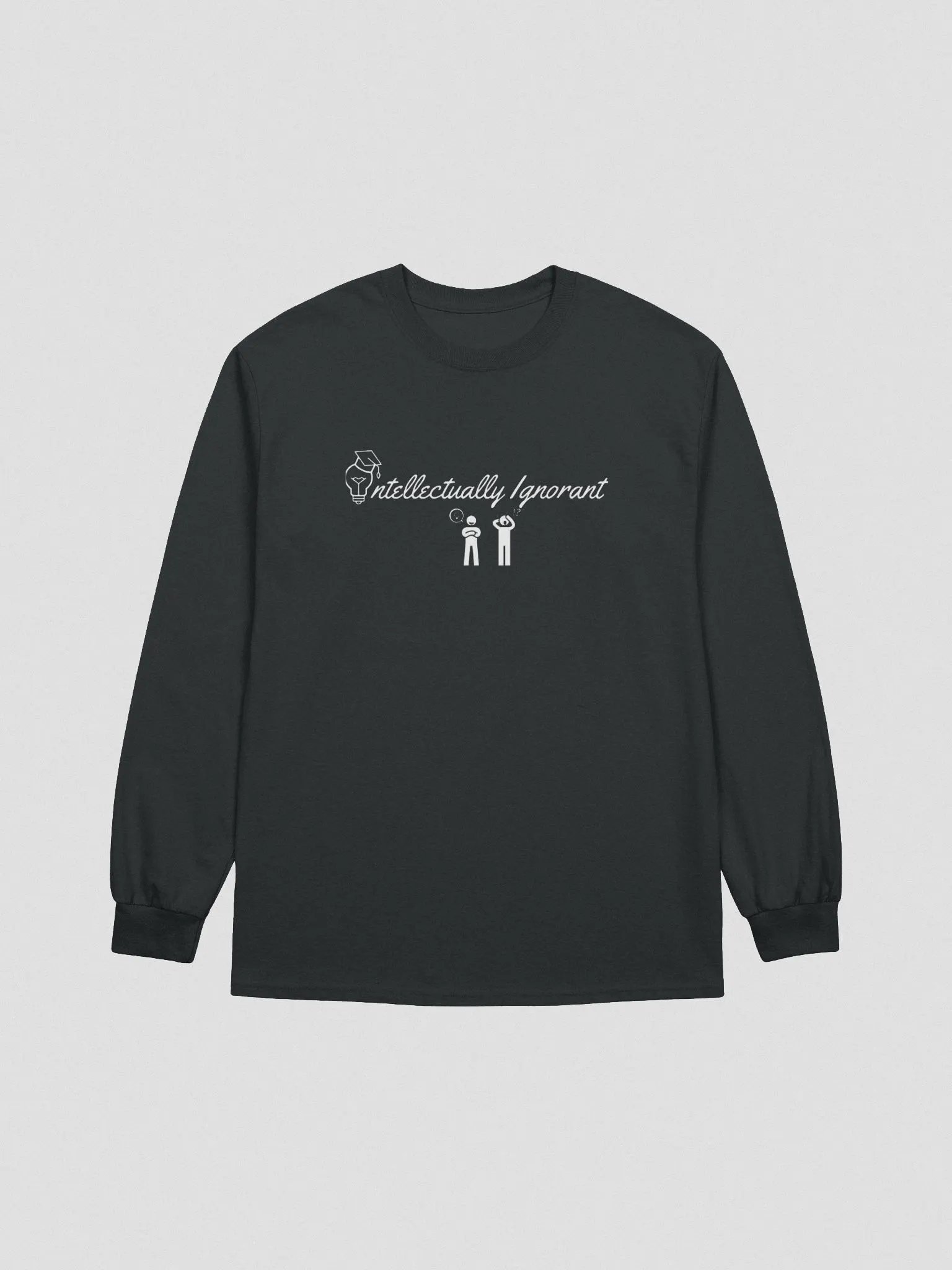 Intellectually Ignorant ( White Logo) Gildan Ultra Cotton Long sleeve Tee product image (1)