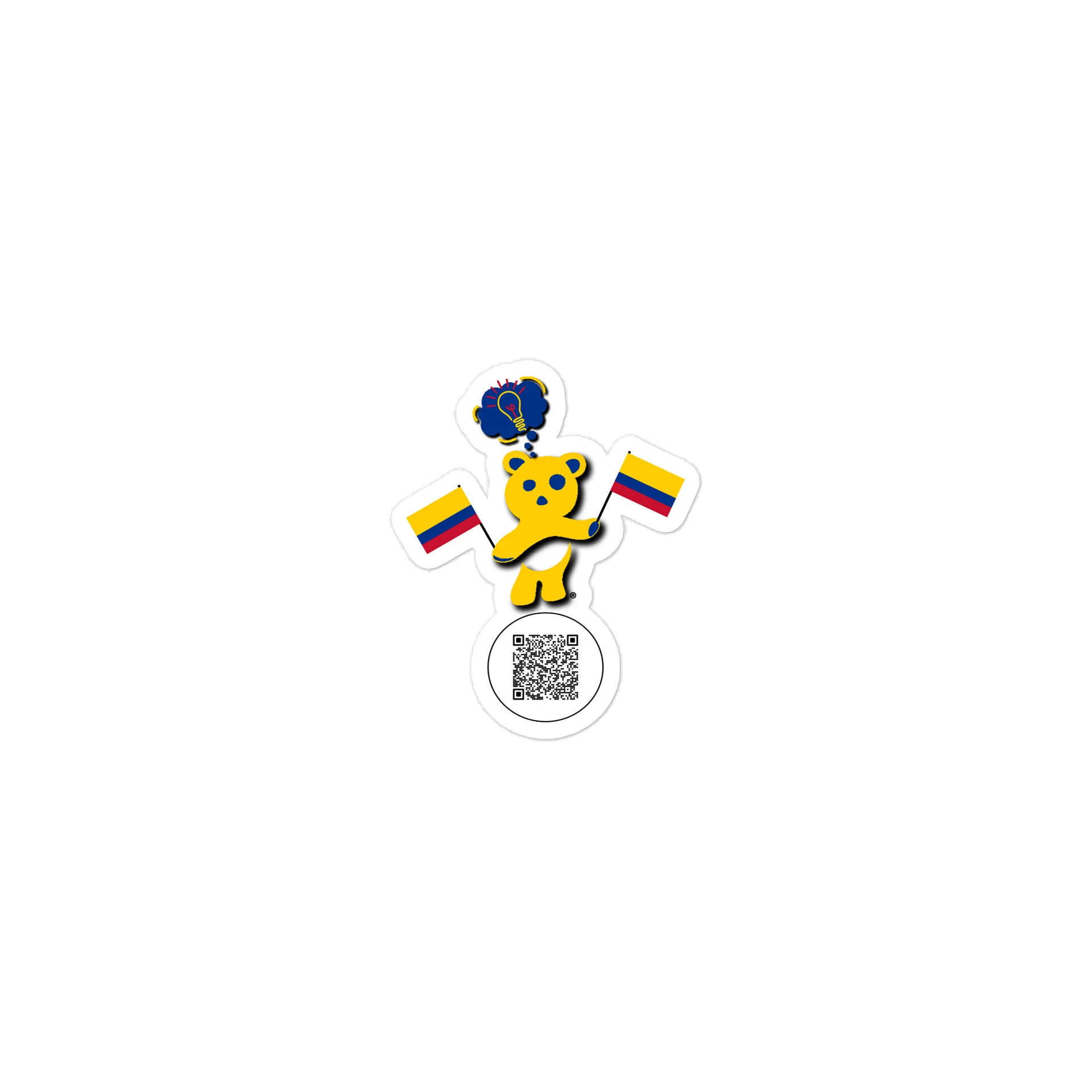 Colombia — Country Bear Sticker | BehrBrained Media product image (1)
