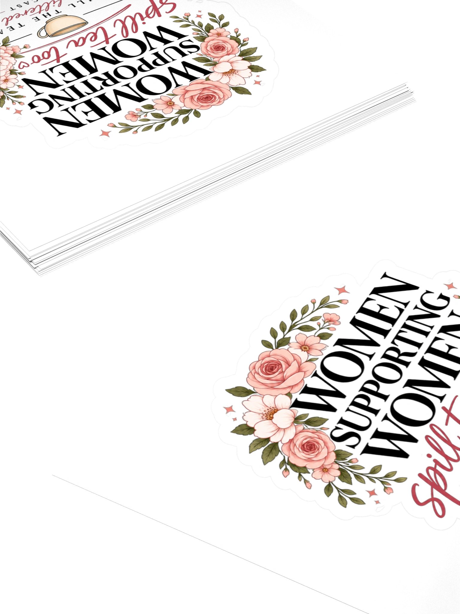 Women Supporting Women Spill the Tea Kiss Cut Sticker product image (4)