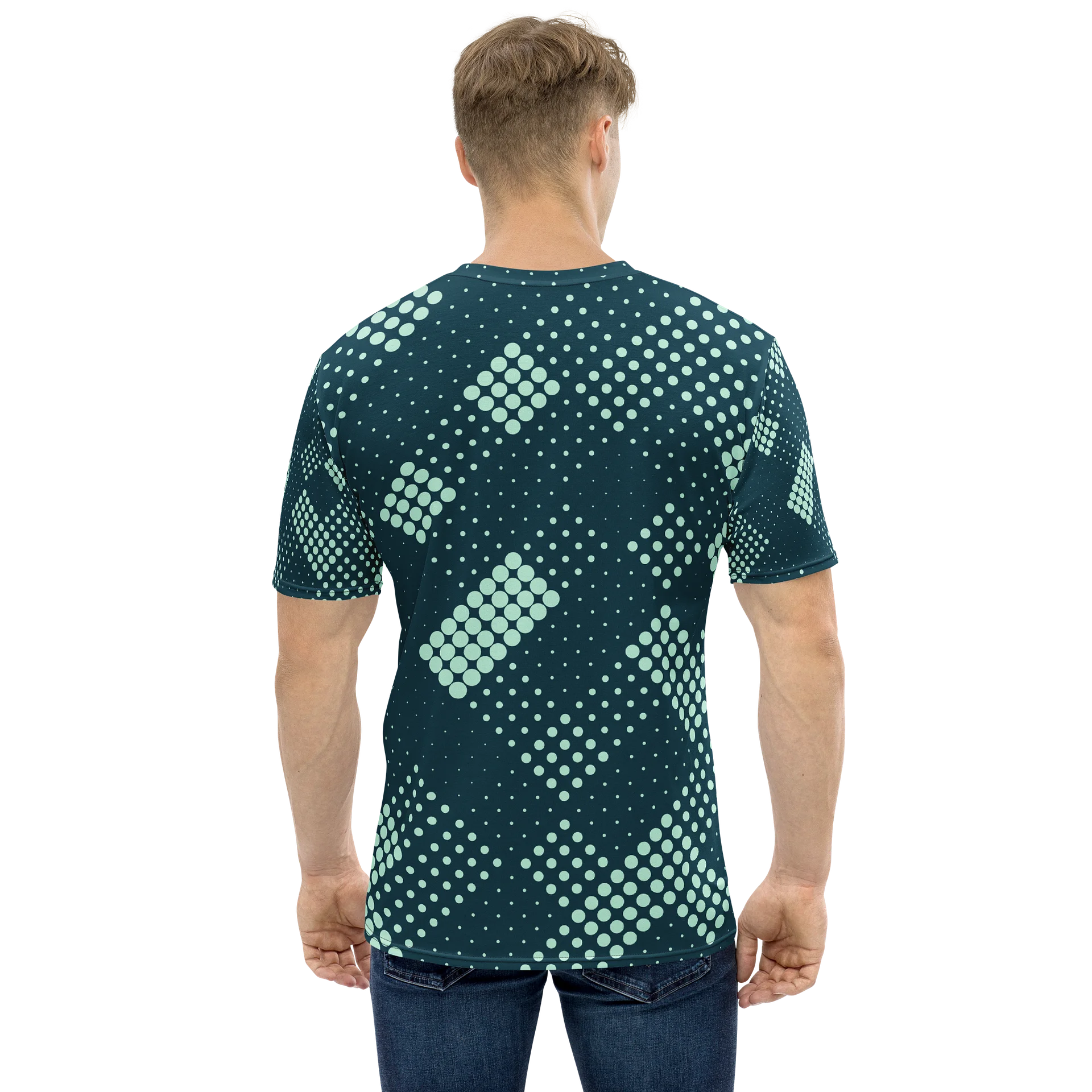 Mint Dots Geometric All-Over Print Tee product image (4)