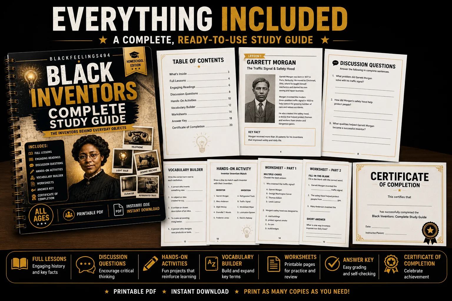 Black Inventors Complete Study Guide: The Inventors Behind Everyday Objects (Homeschool Edition) product image (2)