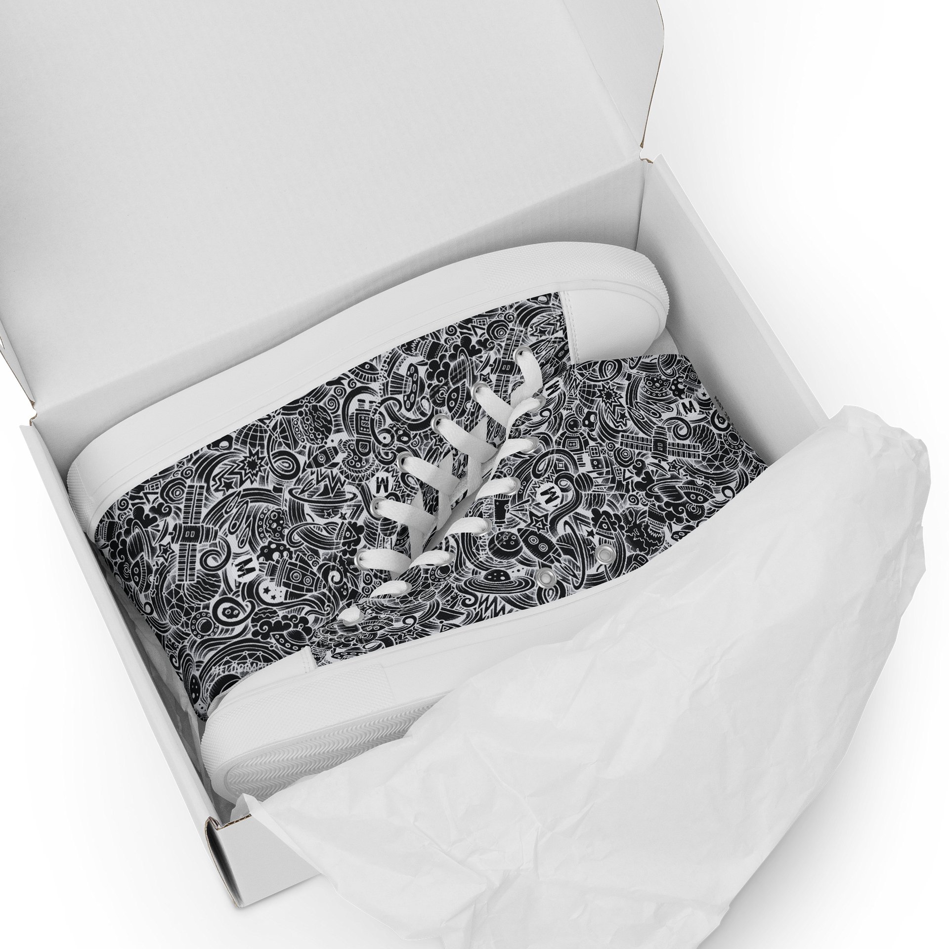 Dark Space Scribble - Women's High Tops | #MadeByMELO product image (5)