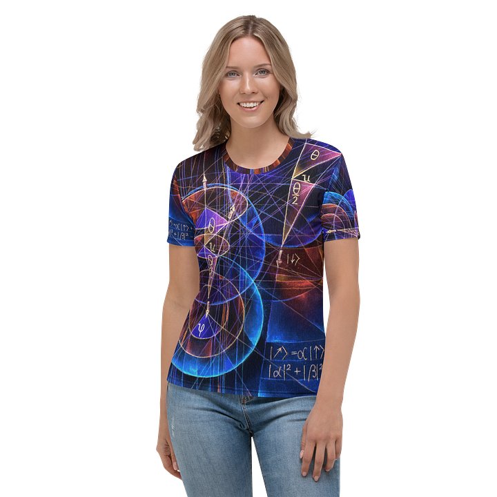 Spinning Projection - Quantum Physics Negative Art Women's Crew Neck T-Shirt product image (2)