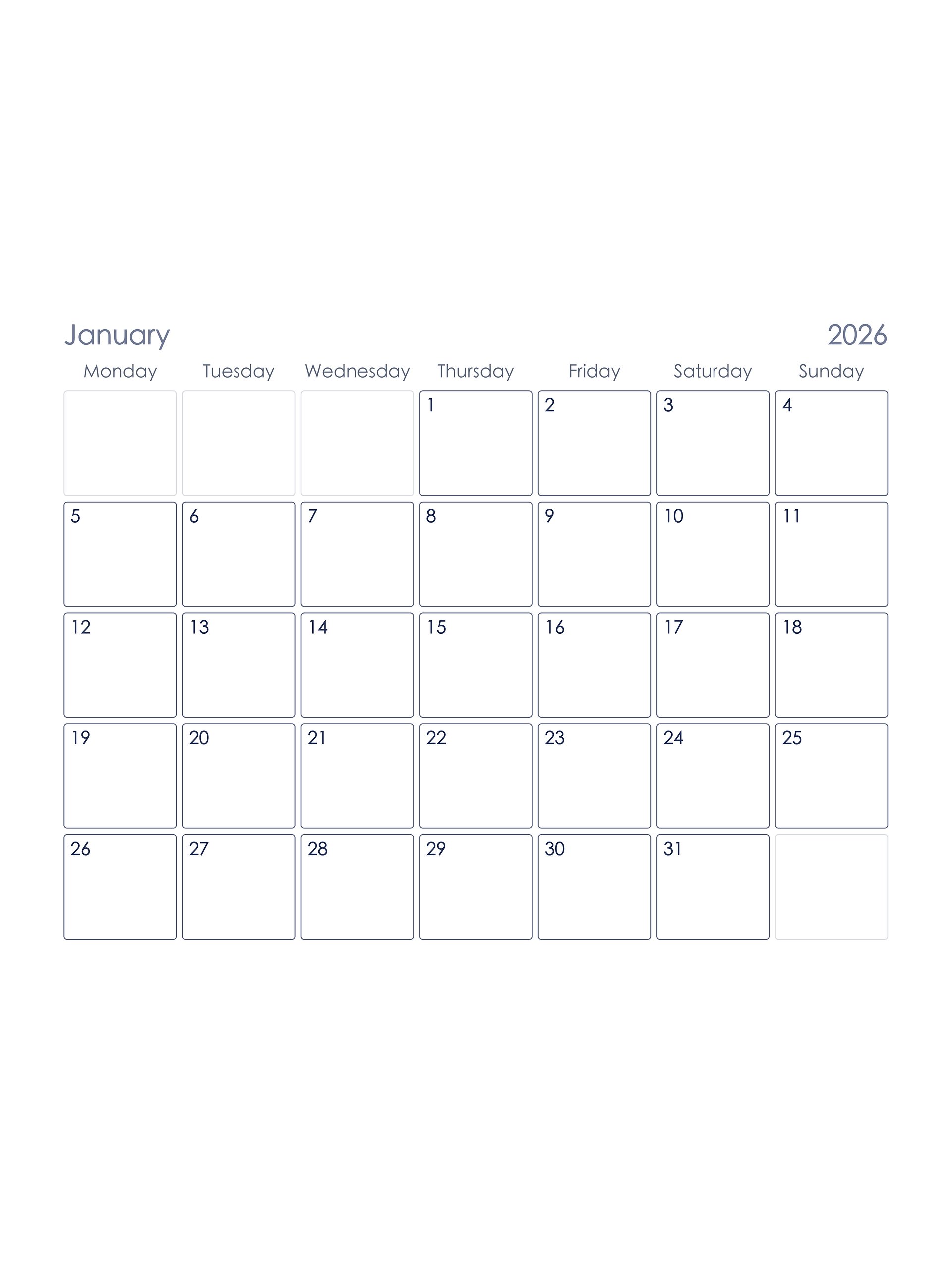 月历 Month Calendar product image (1)
