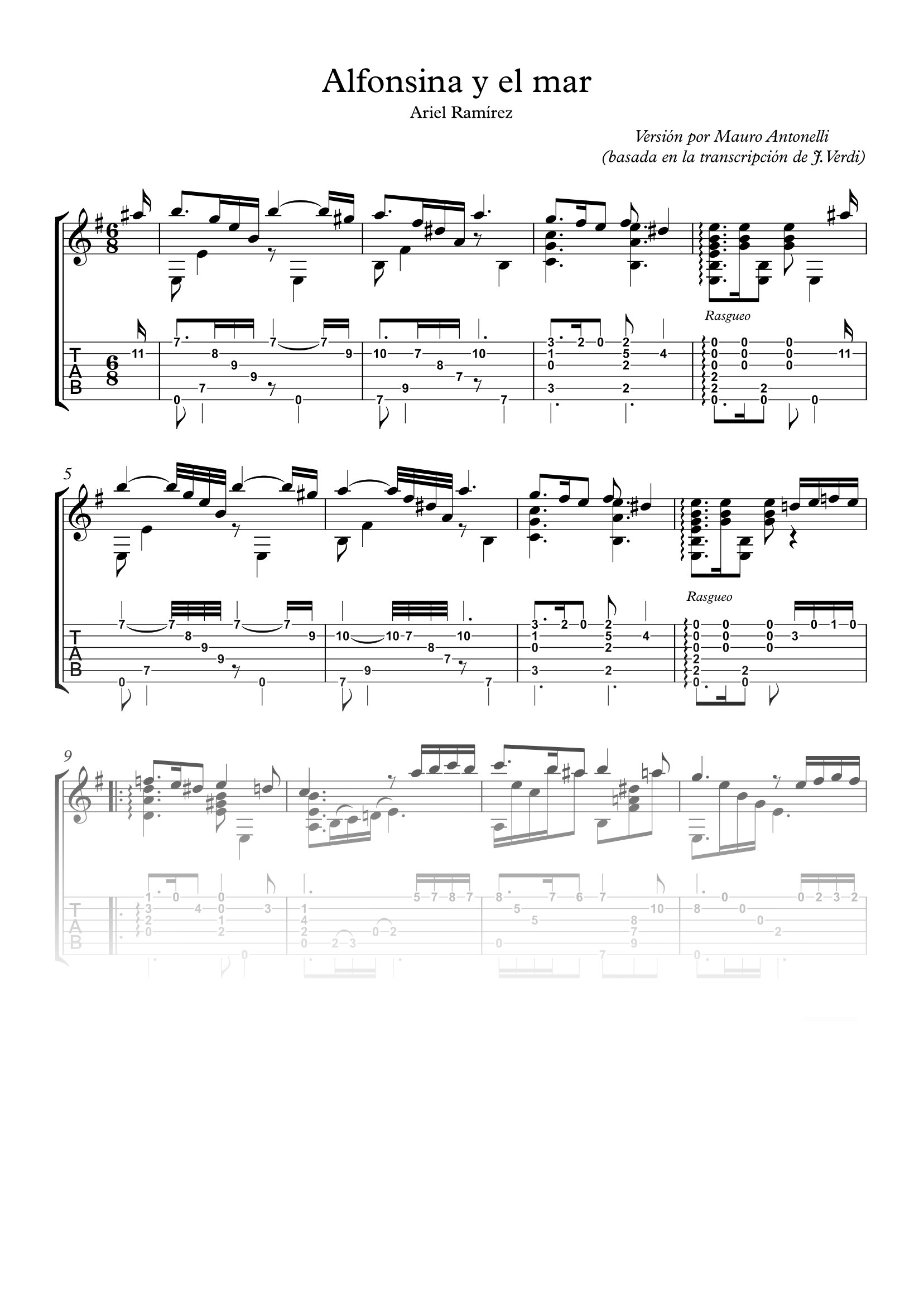 Alfonsina y el mar - Partitura + Tabs product image (1)