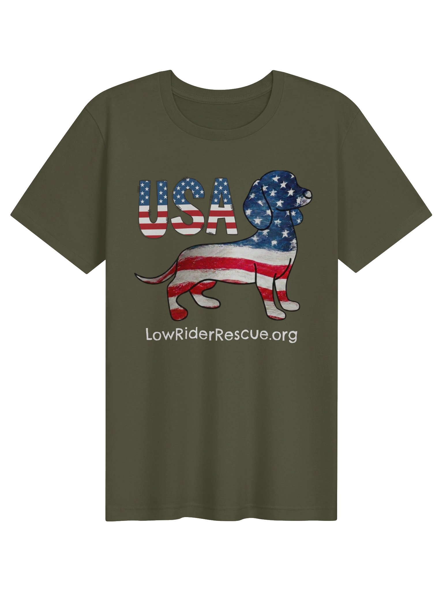 USA Dachshund Tee - Low Rider Rescue FL product image (1)