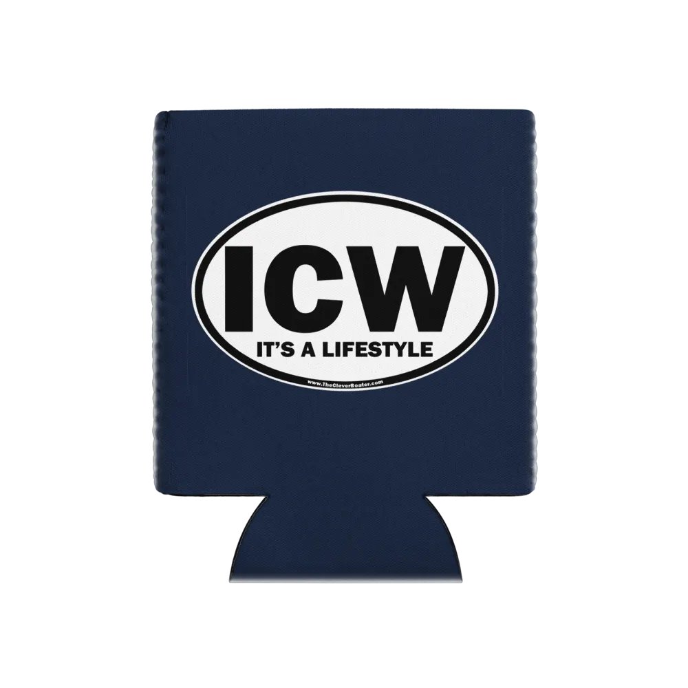 ICW-It's A Lifestyle - Dark Blue Can Koozie product image (1)